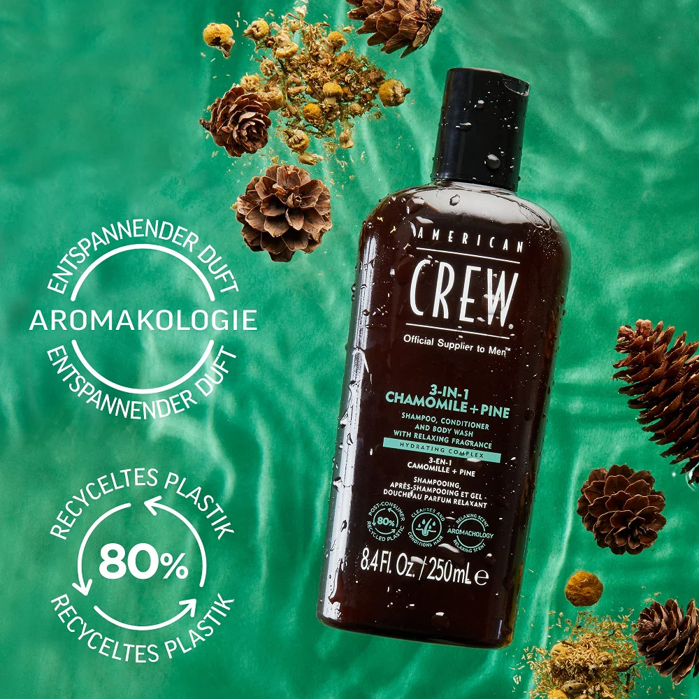 American Crew Chamomile & Pine Relaxing 3-in-1 Shampoo 450ml - Image 5
