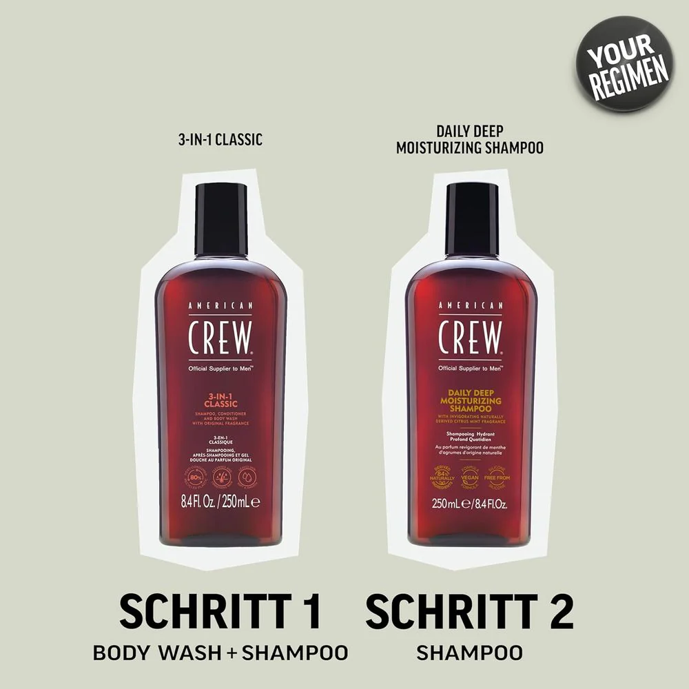American Crew Daily Deep Moisturizing Shampoo 250ml - Image 2