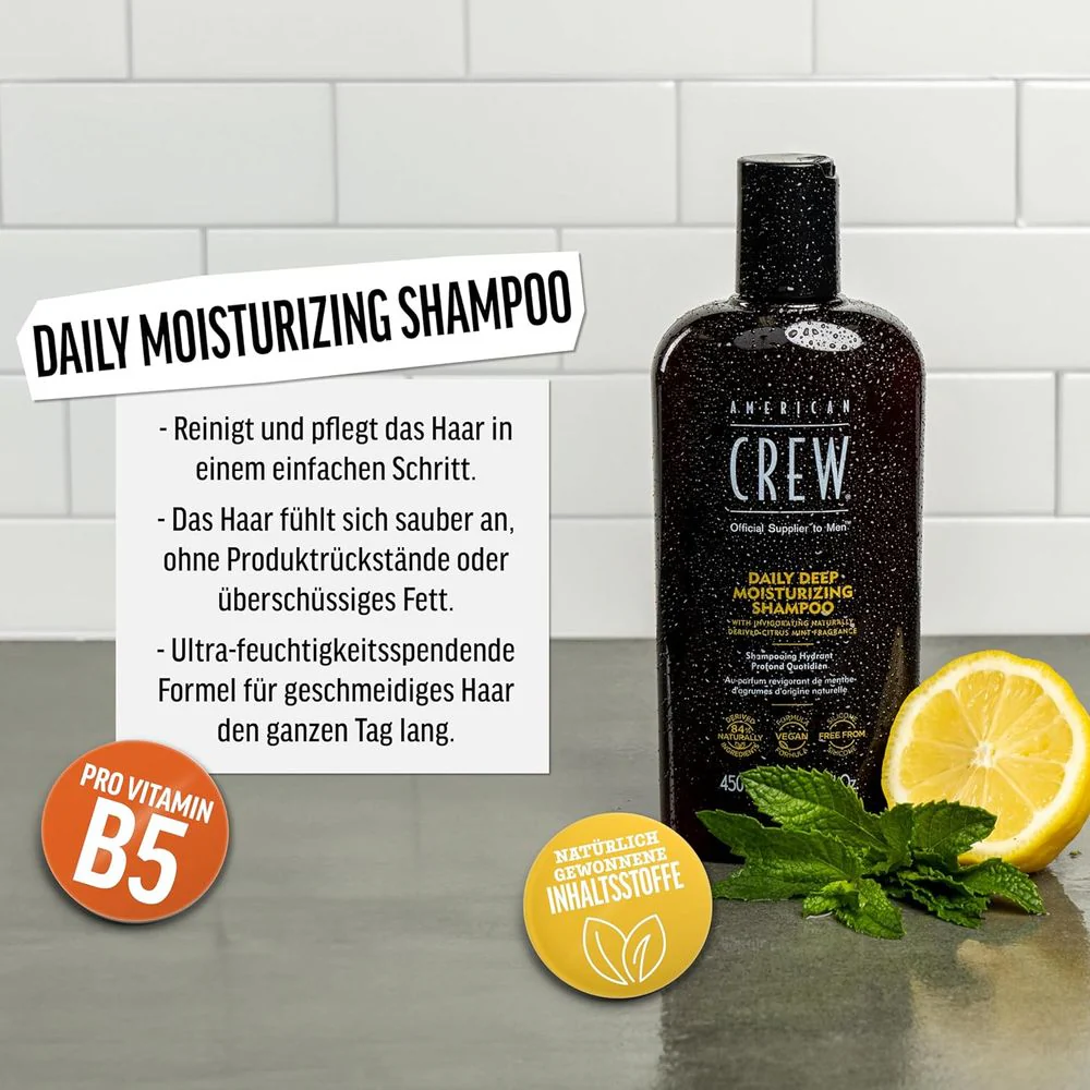 American Crew Daily Deep Moisturizing Shampoo 250ml - Image 7