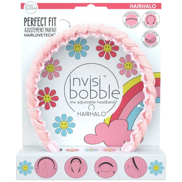 Invisibobble HAIRHALO Retro Dreamin Eat, Pink, and be Merry - Image 2