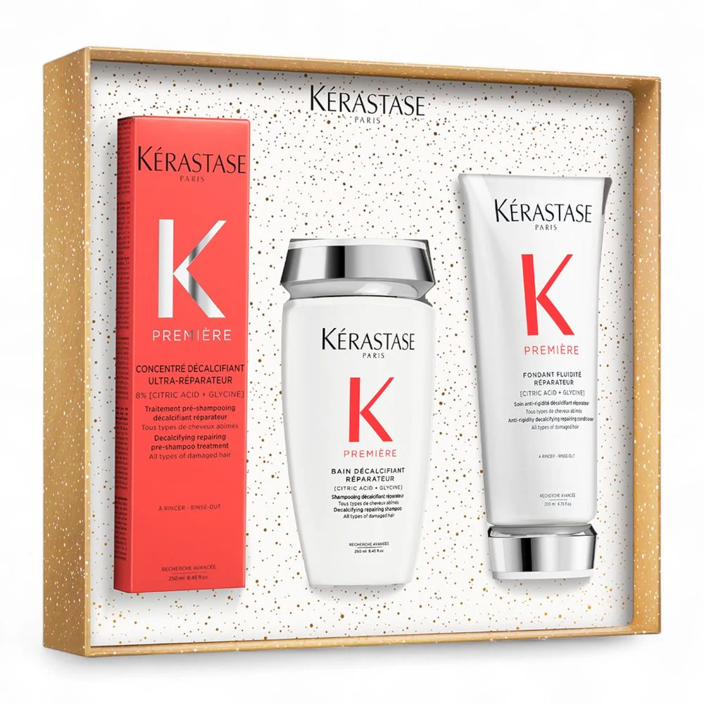 Kérastase Première Fondant Holiday Set – Bain Décalcifiant 250 ml + Fondant Fluidité Réparateur 250 ml + Concentré Décalcifiant Ultra-Réparateur 250 ml - Image 2
