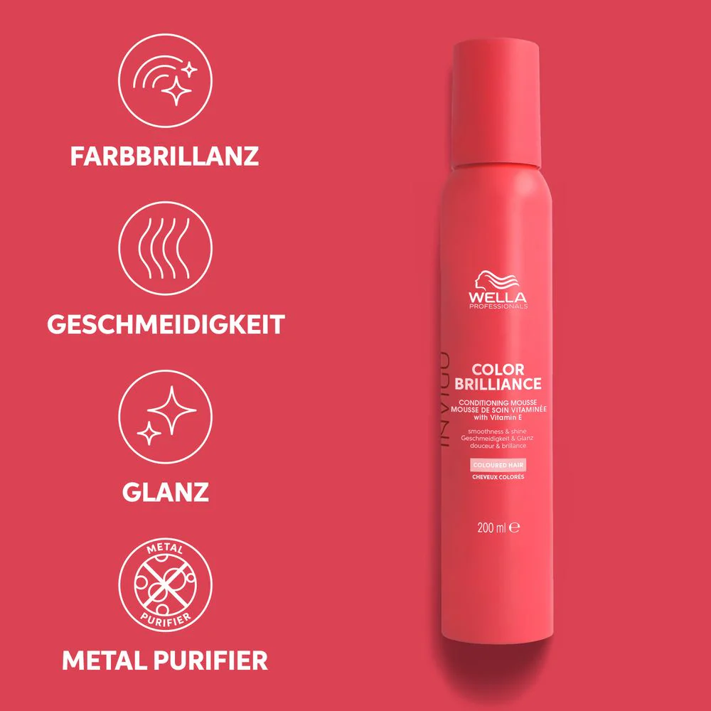 Wella Professionals Color Brilliance Leave-In Vitamin Conditioning Mousse 200 ml - Image 7